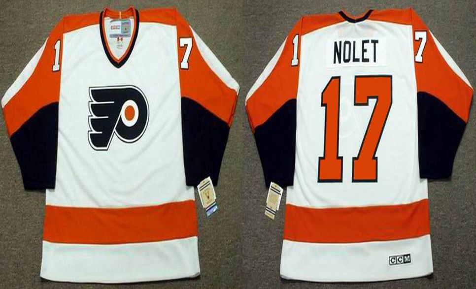 2019 Men Philadelphia Flyers 17 Nolet White CCM NHL jerseys